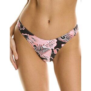 BCBG Generation Womens Size‎ M Peach Black Jaguar Print Scoop Bikini Bottom NWT